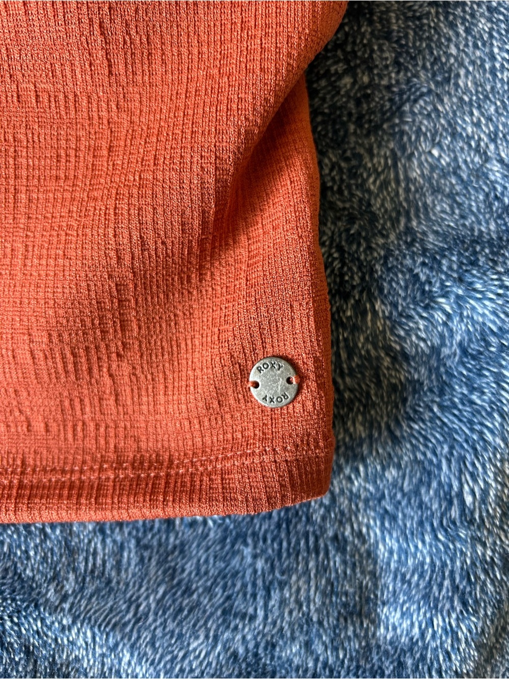Roxy Ribbed Cropped Tank Top in Rust - Picture 4 of 4